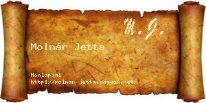 Molnár Jetta névjegykártya